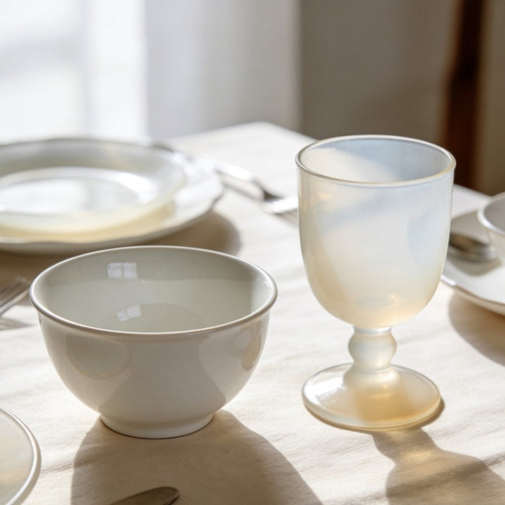 Porcelain vs opal glass dinnerware comparison for everyday use, highlighting durability, heat retention, and modern table setting styles
