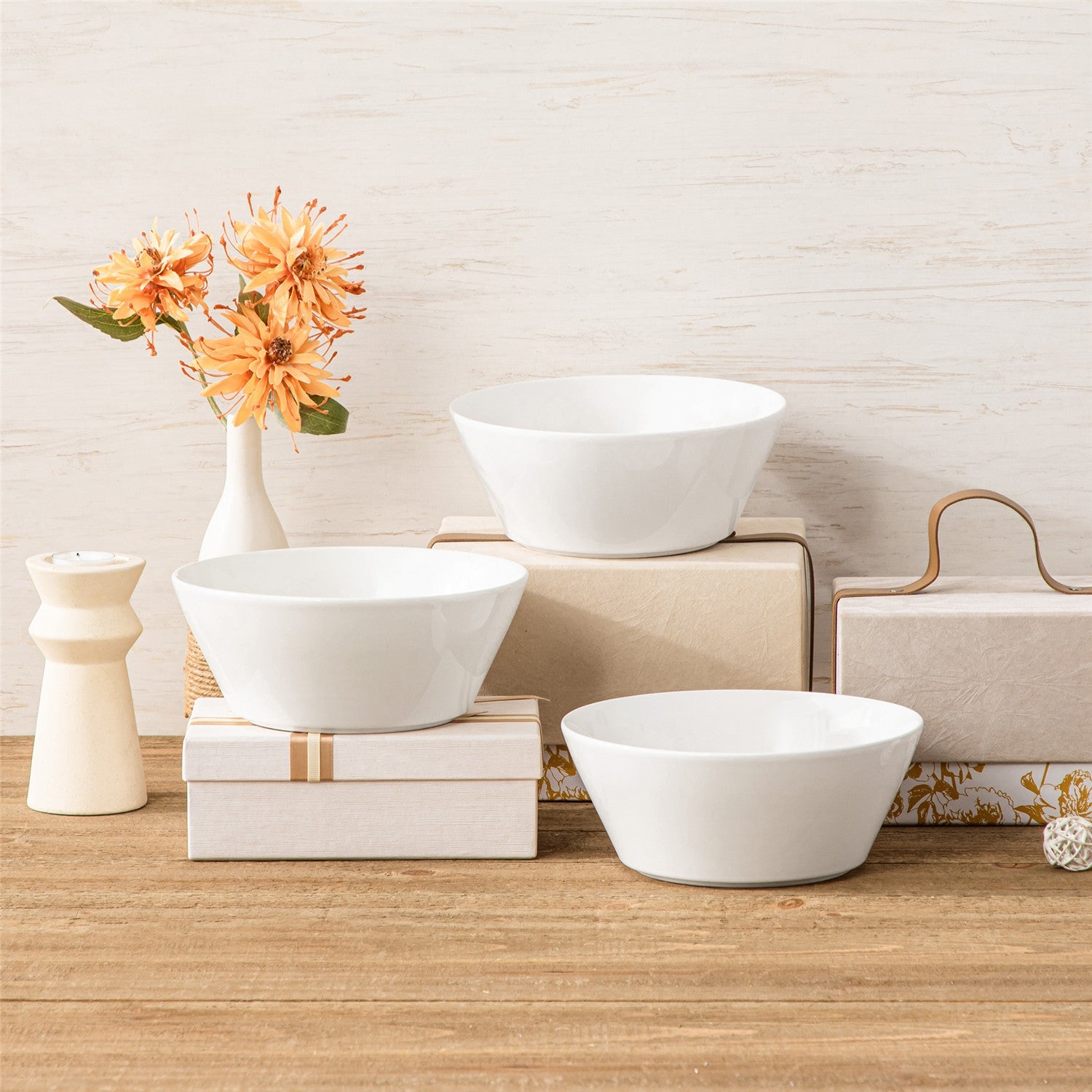 Large Porcelain Sharing Bowls For Salads And Side Dishes