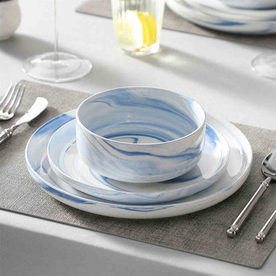 Luna 18 Piece Dinnerware Set - Blue#color_blue