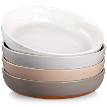 Tara Pasta Bowls Set Of 4 – Four Elegant, Modern Pasta Bowls With A Smooth, Polished Finish, Perfect For Serving Pasta, Salads, Or Soups - Multicolor#color_multicolor