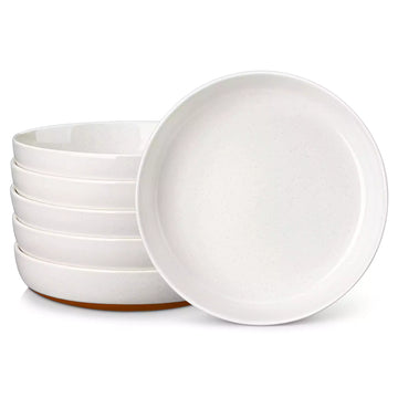Set of white ceramic bowls on a white background#color_white