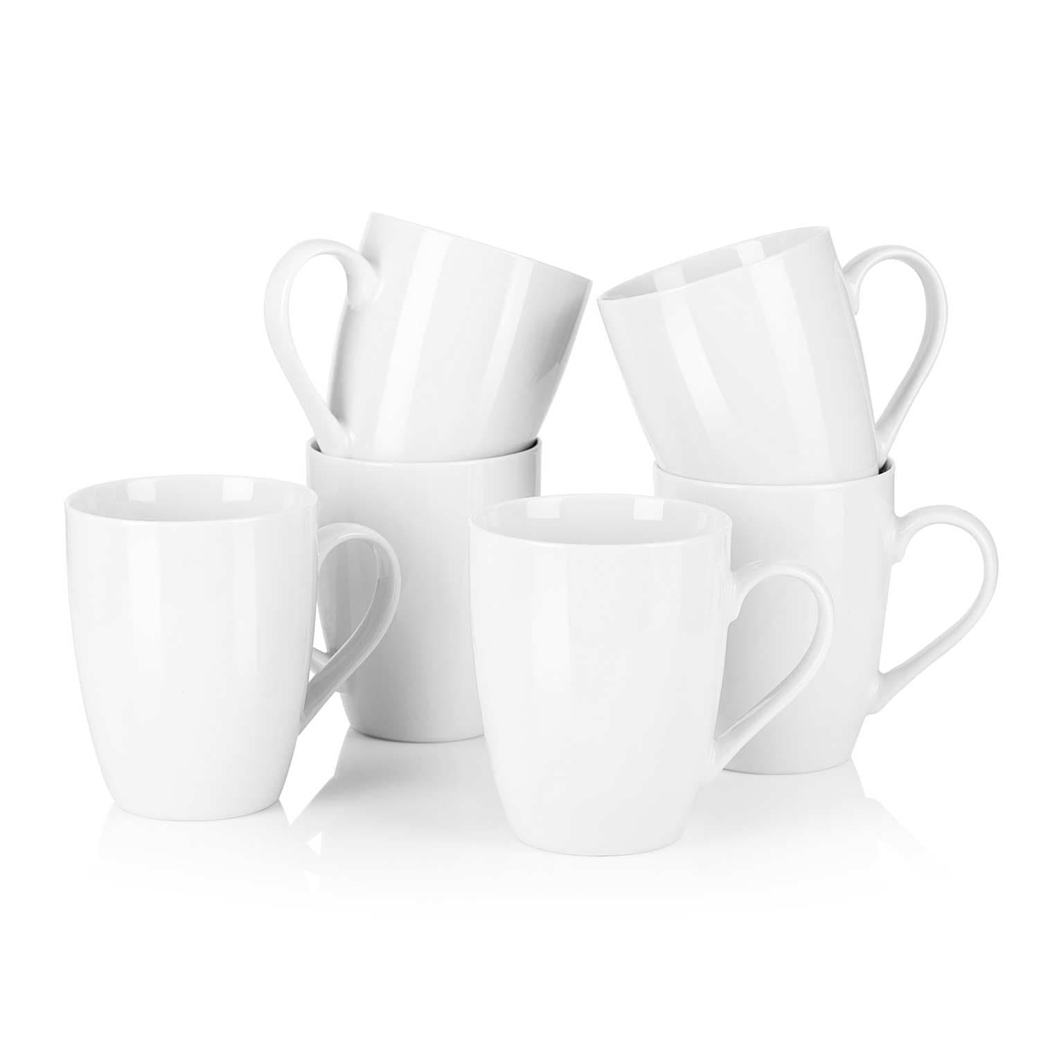 Elisa Set of 6 Porcelain Mugs | 11oz Dishwasher Safe