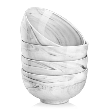 MALACASA 8 marble grey salad bowls 24oz