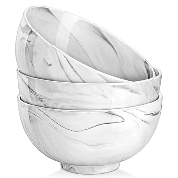 MALACASA 3 marble grey salad bowls 60oz