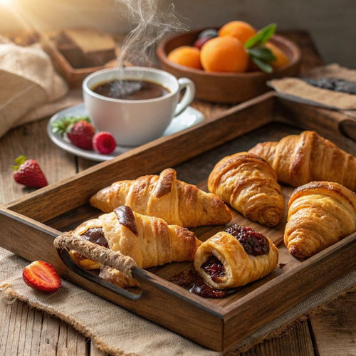 How Can You Perfectly Present Homemade Croissants from Kitchen to Table?