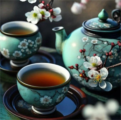 L'arte del tè pomeridiano: combinazione di stoviglie in porcellana con tè verdi e neri