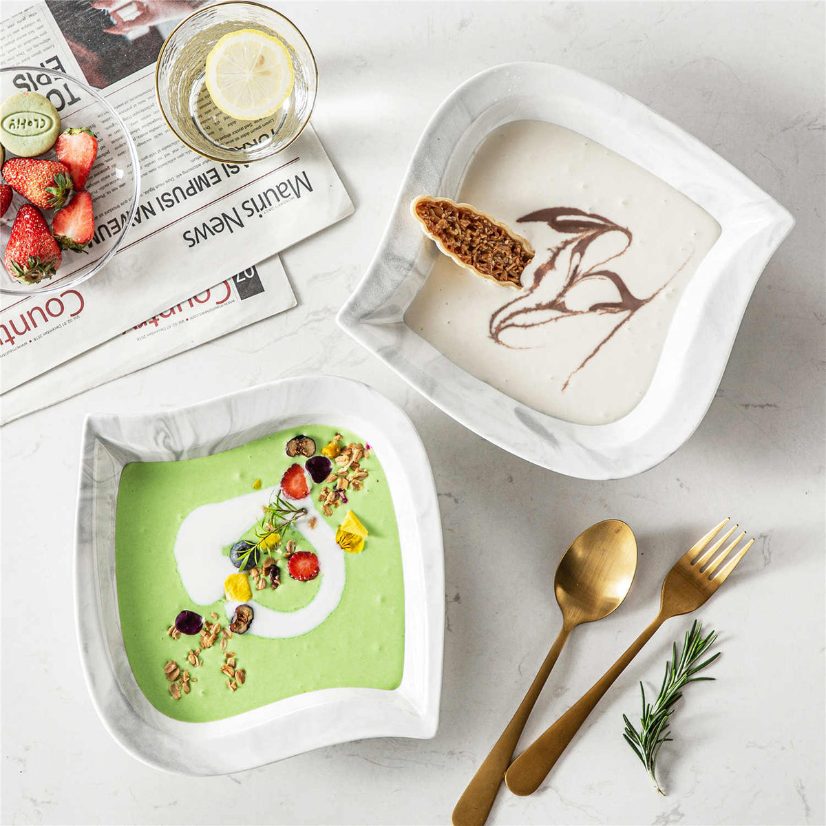 Elegant Porcelain Dinnerware Set Perfect for Serving Bean Soup