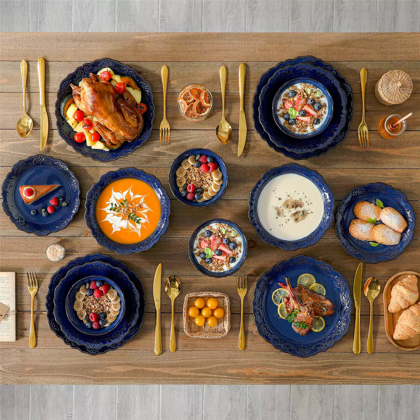 Guide to choosing and using large dinnerware sets of 8 or 12 for effortless entertaining, including tableware accessories and styling tips.