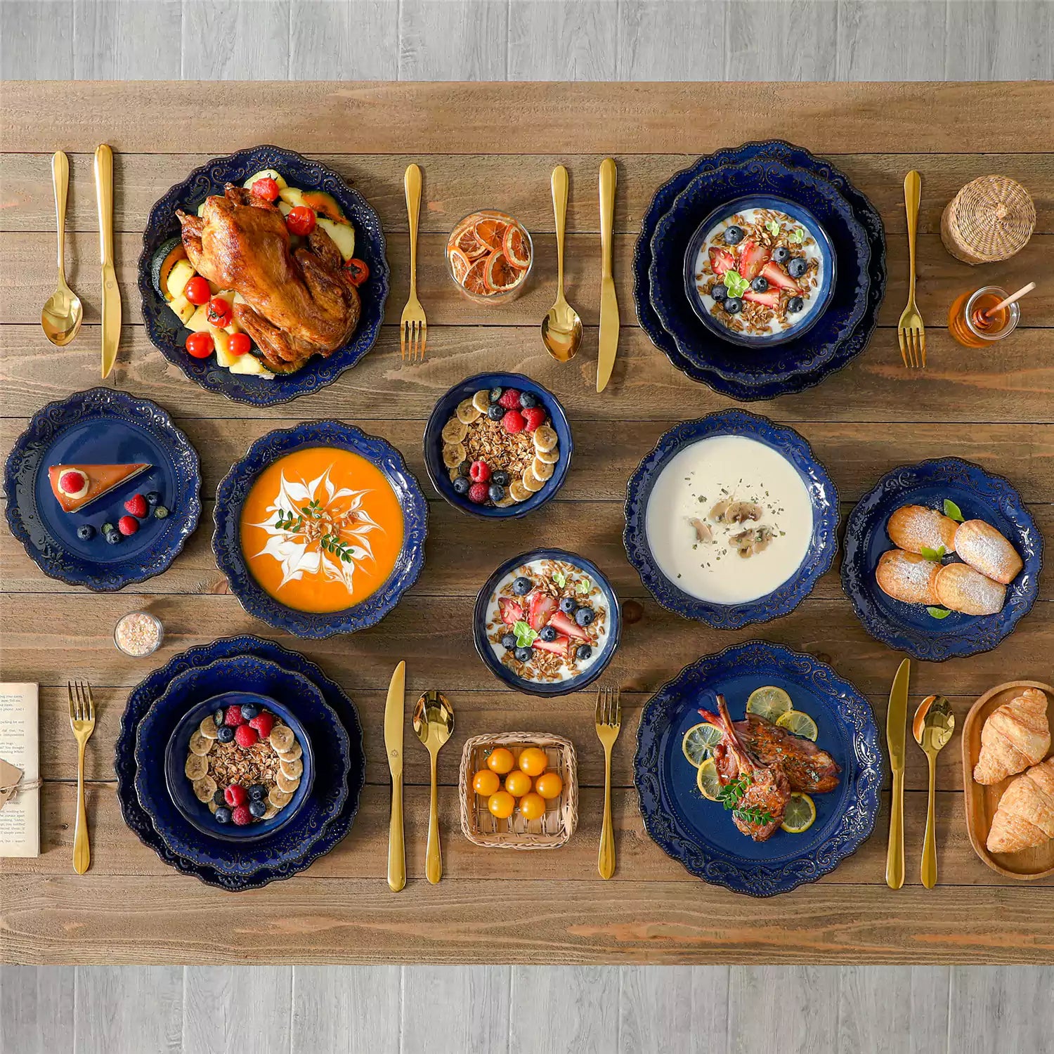 Guide to choosing and using large dinnerware sets of 8 or 12 for effortless entertaining, including tableware accessories and styling tips.