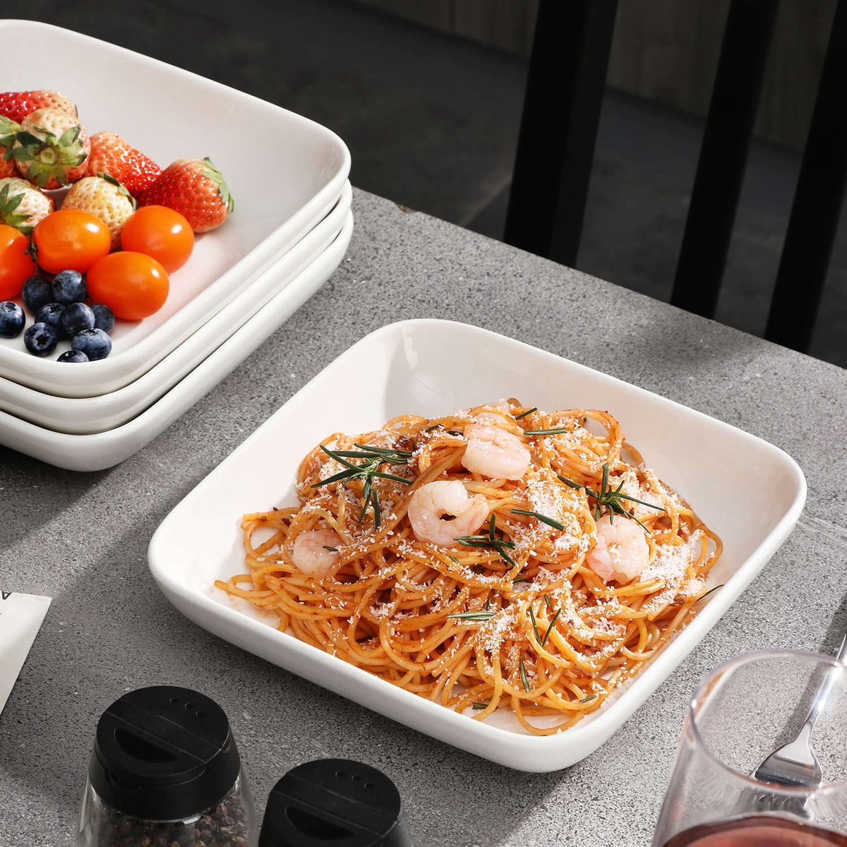 MALACASA Ivy Square Plates