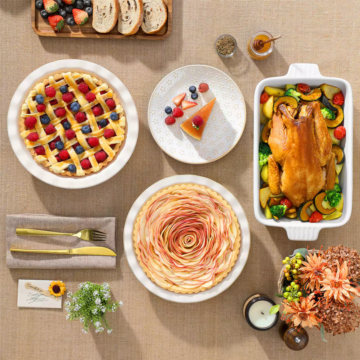 Stoneware Fluted Pie Pan With Delicate Daisy Pattern, Carefully Cleaned And Displayed To Highlight Proper Dinnerware Care