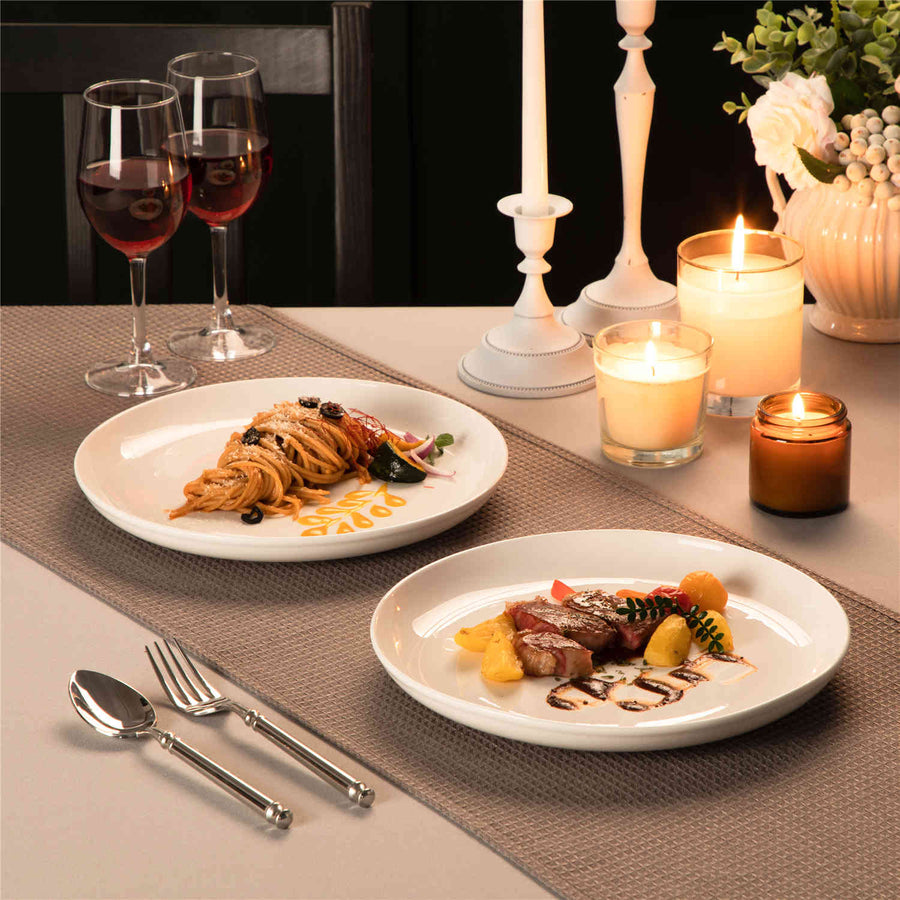 MALACASA 10.5 Inch Porcelain Dinner Plates Set Of 6