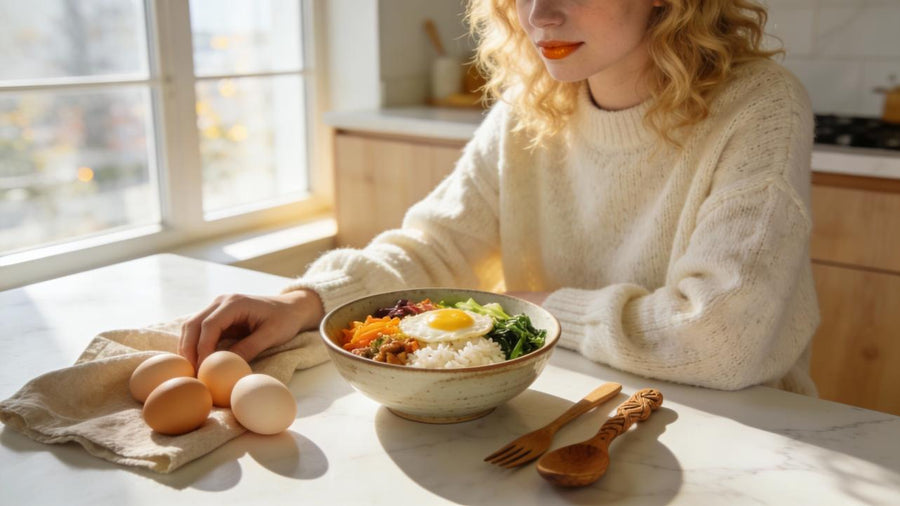 Korean Mixed Rice Bowl with Vegetables and Egg: A Tabletop Stylist’s Guide to Bibimbap