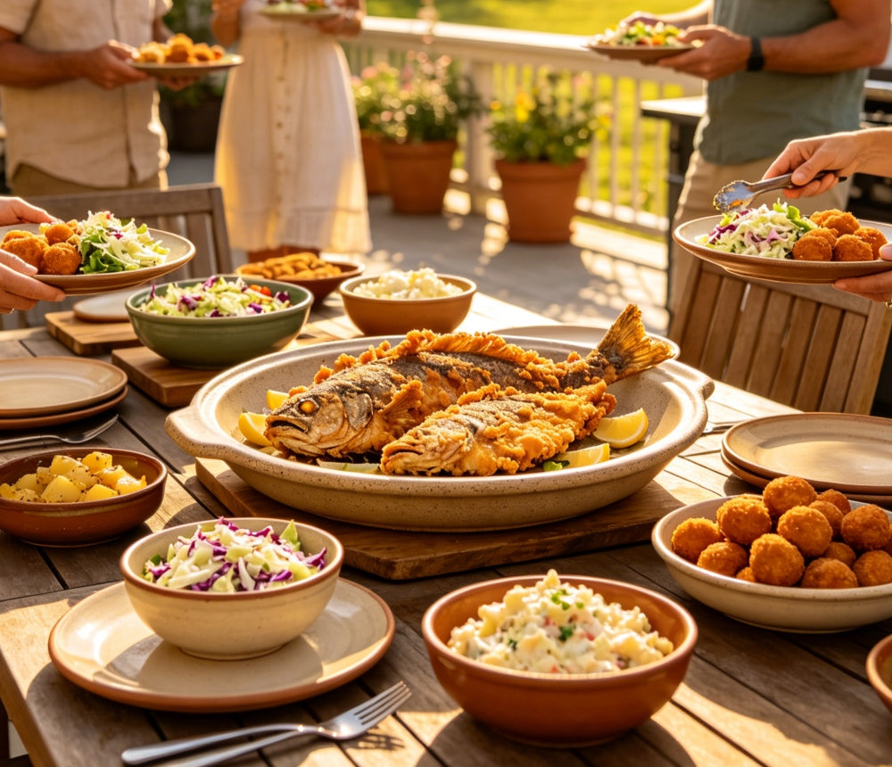 Hosting the Perfect American Fish Fry with Stoneware