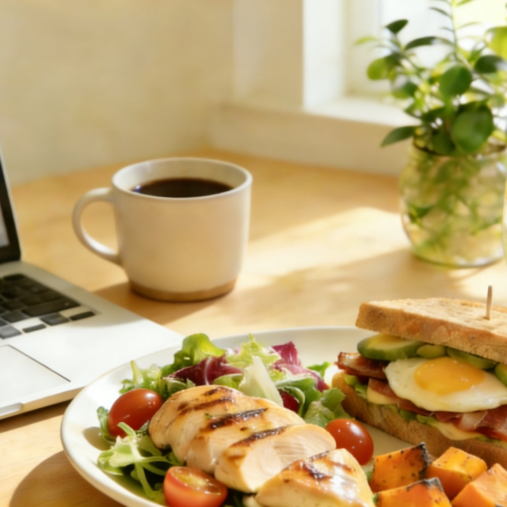 Work from home lunch ideas featuring modern dinnerware, bowl meals, and simple plating techniques for everyday dishes.