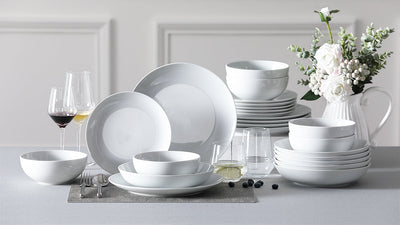 MALACASA Amelia dinnerware set, minimalist design & modern aesthetic