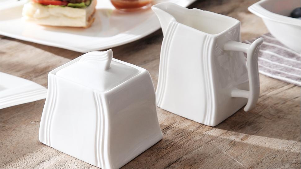 Matching Porcelain Cream and Sugar Sets for Coffee & Tea