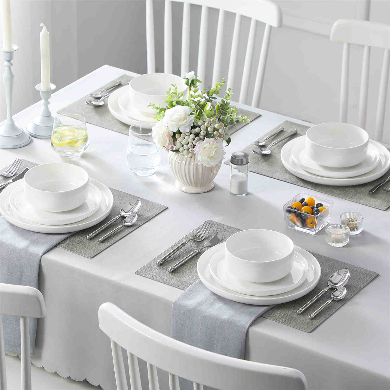 Tableware Full Set Complete Porcelain & Stoneware Dinnerware Sets for Any Home