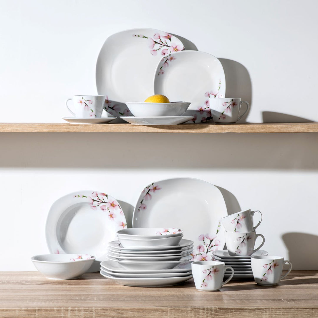 Annie 30-Piece Square Dinnerware Set for 6 | MALACASA