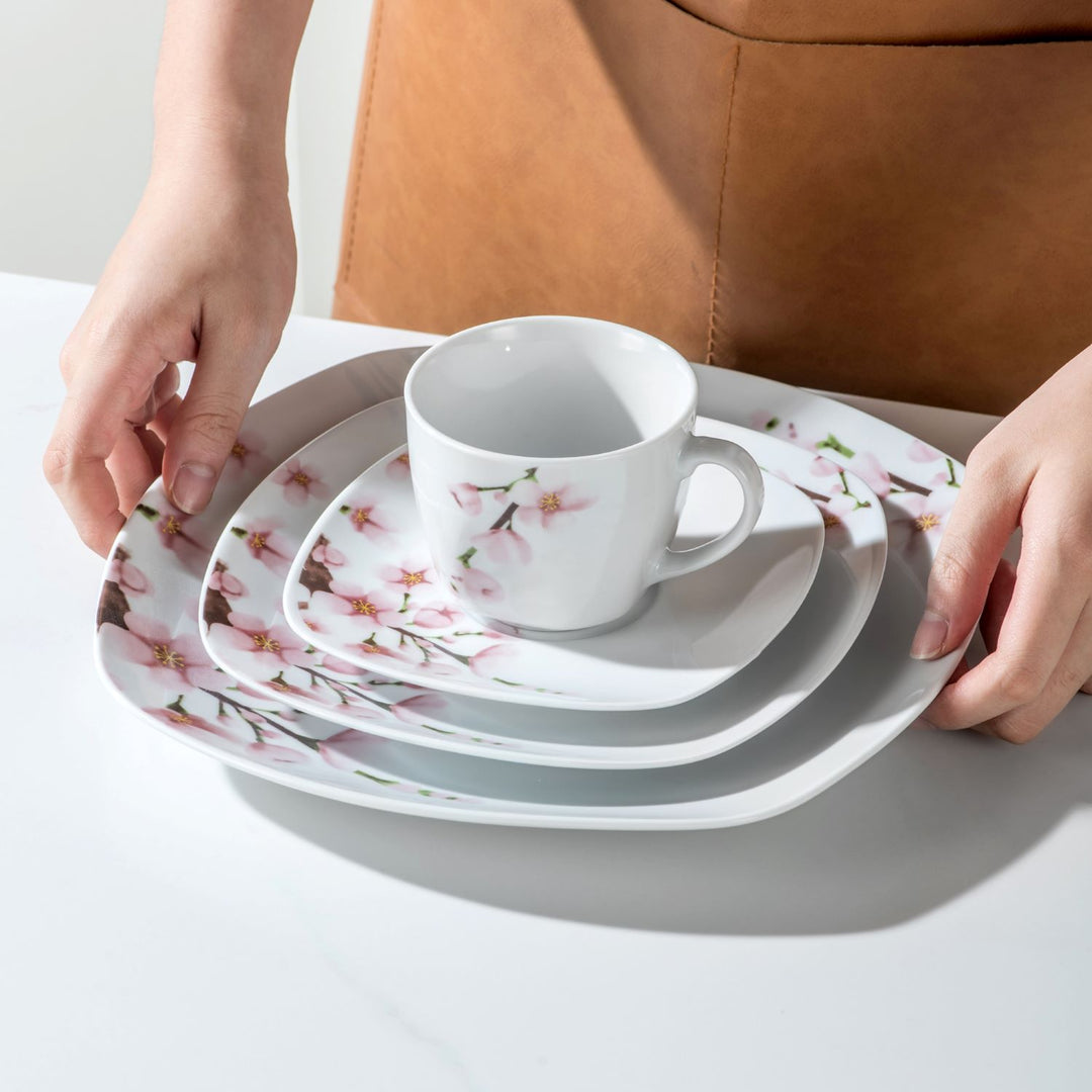 食器 Anne Annie 30-Piece Square Dinnerware Set for 6 | MALACASA