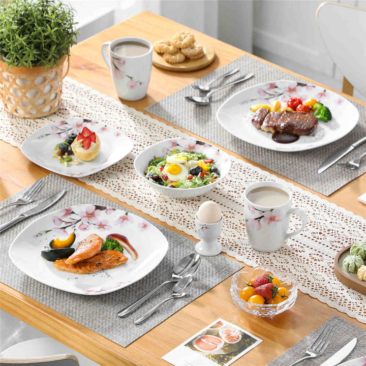 Annie 20-Piece Dinnerware | Sakura Design | Off-White Porcelain