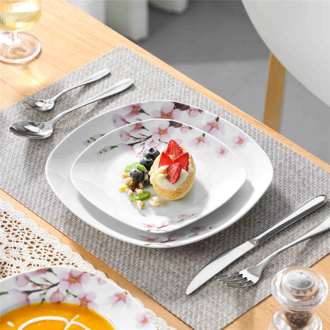 Annie 20 Piece Cherry Blossom Dinnerware Set | MALACASA