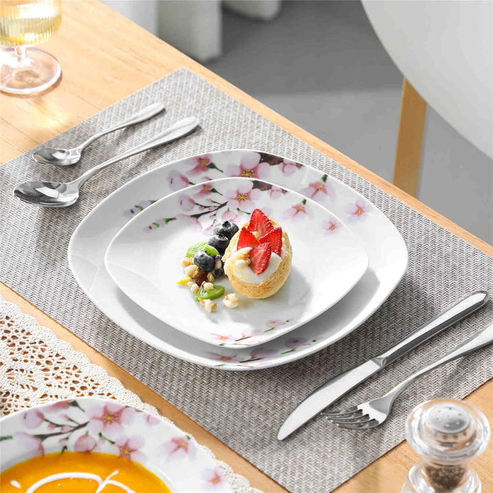 Annie 20-Piece Dinnerware | Sakura Design | Off-White Porcelain