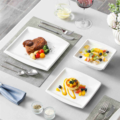 Blance 12 Piece Dinnerware Set with Dinner & Dessert Plates and Bowls#color_ivory-white