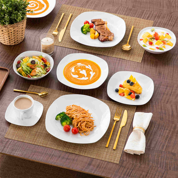Elisa 36-Piece Porcelain Dinnerware Set | Off-White