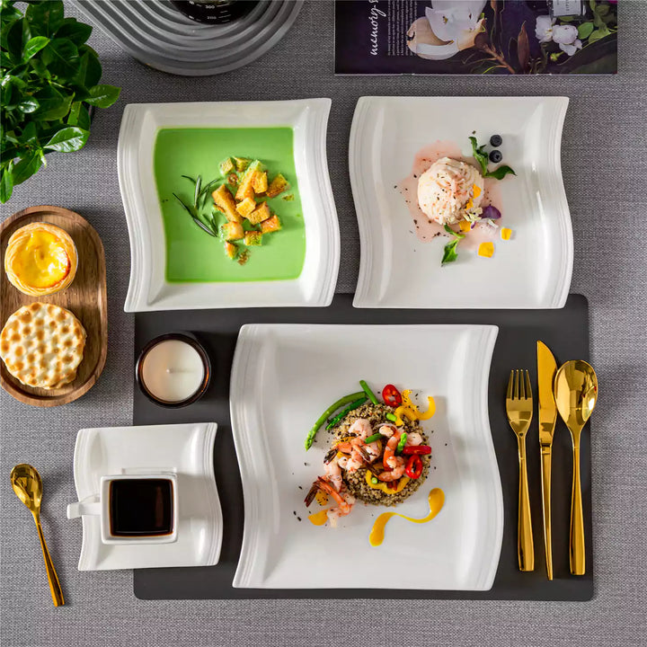 Flora 30-Piece Porcelain Dinnerware Set | Service for 6