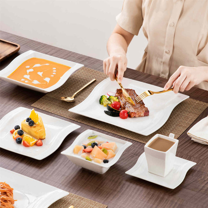 Flora 36-Piece Porcelain Dinnerware Set | Service for 6