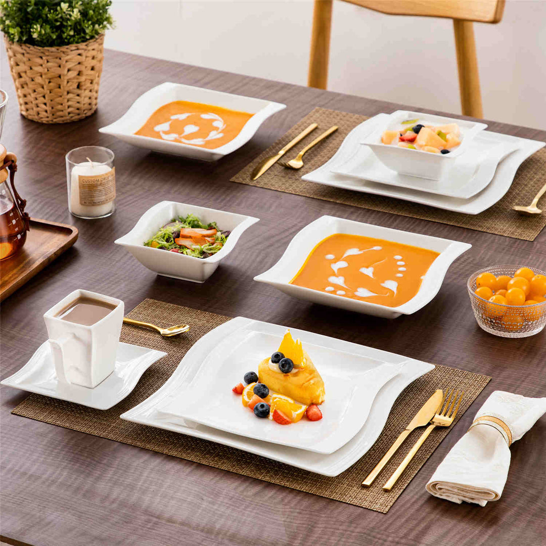 Flora 36-Piece Porcelain Dinnerware Set | Service for 6