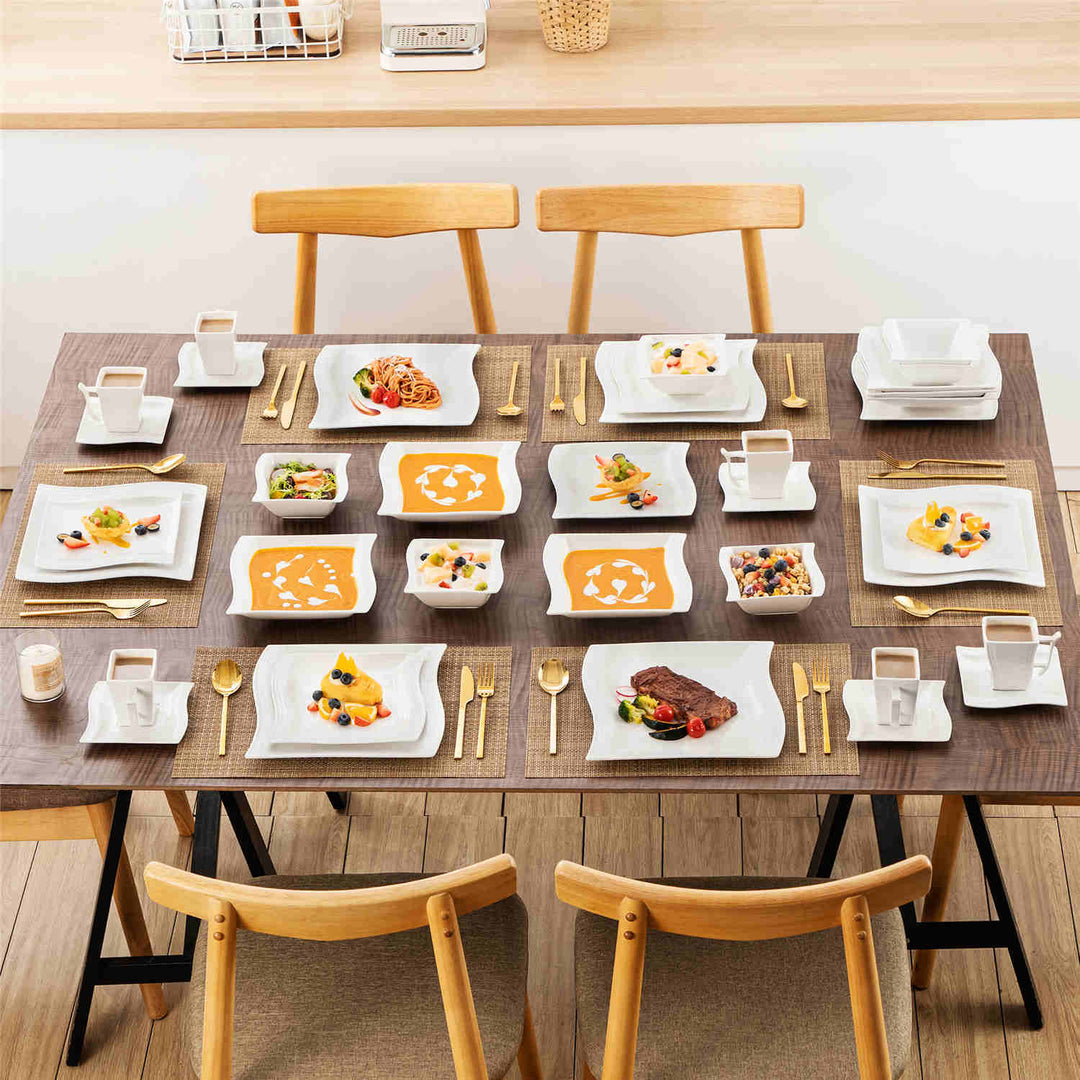 Flora 36-Piece Porcelain Dinnerware Set | Service for 6