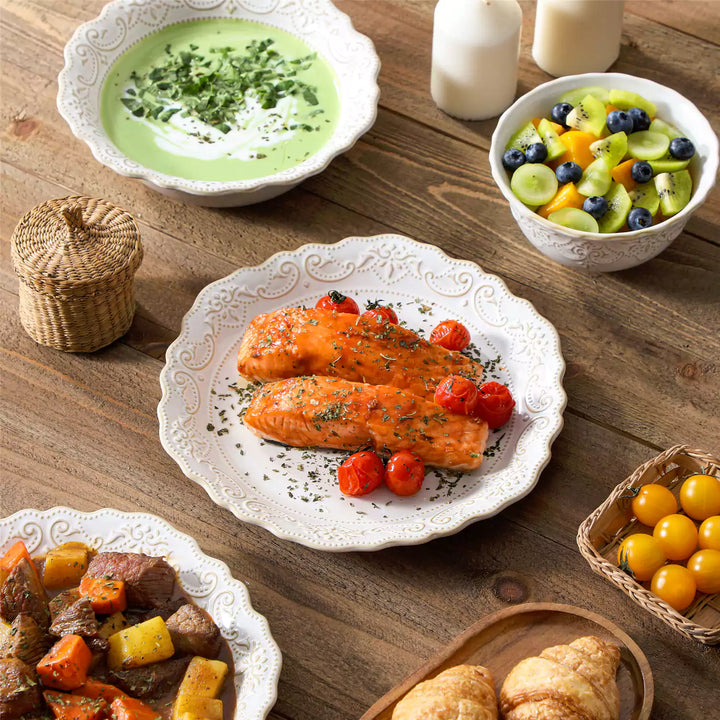 Giselle 16-Piece Vintage Stoneware Dinner Set for 4