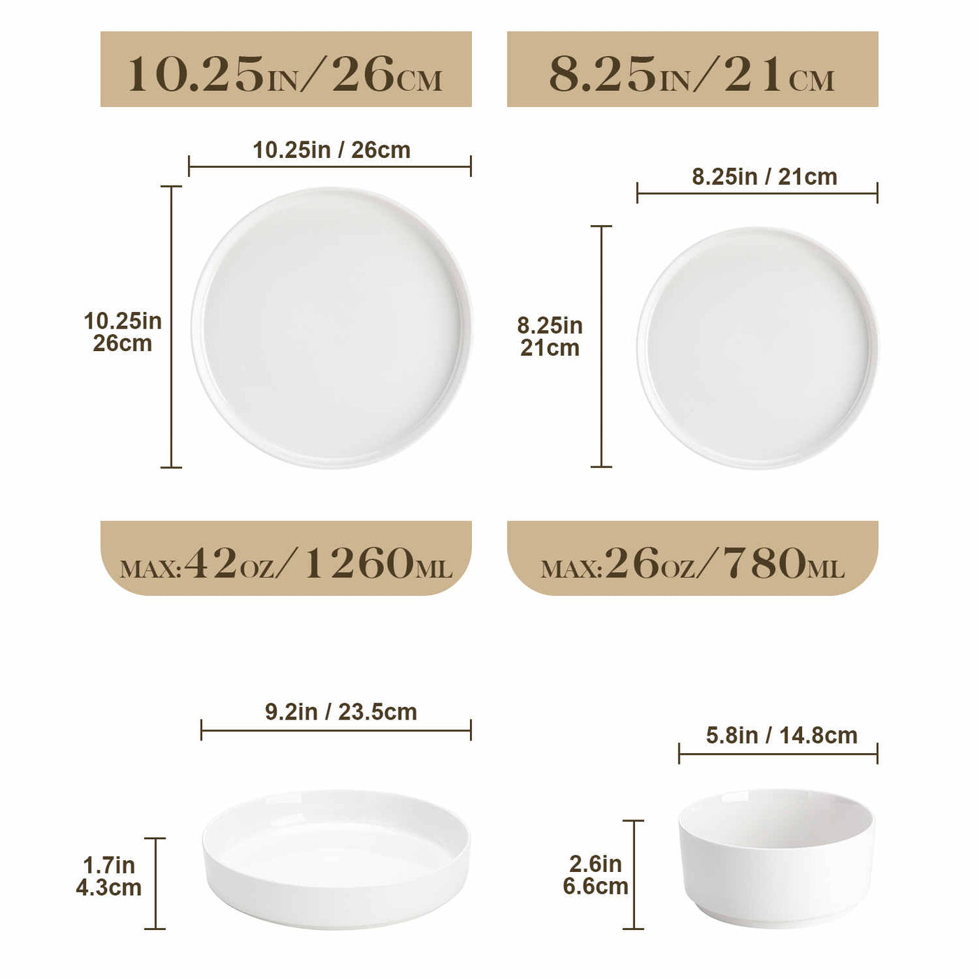 MALACASA Leah 16-Piece Porcelain Dinnerware Set, Service for 4, includes Plates, Pasta Bowls, and Cereal Bowls. Perfect for elevating family meals or entertaining guests with a touch of sophistication.