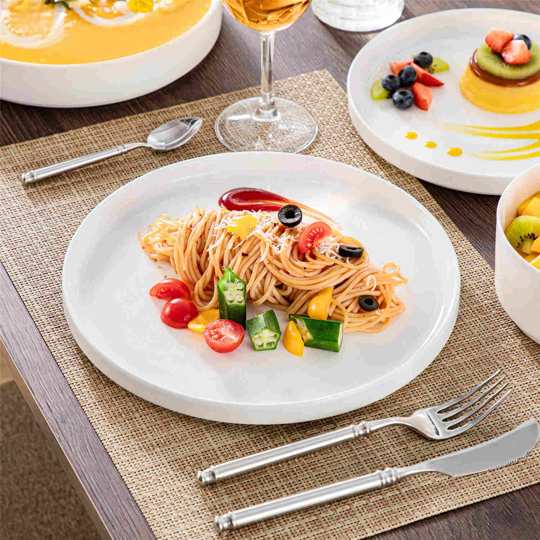 Leah 32-Piece Modern Porcelain Dinnerware Set for 8