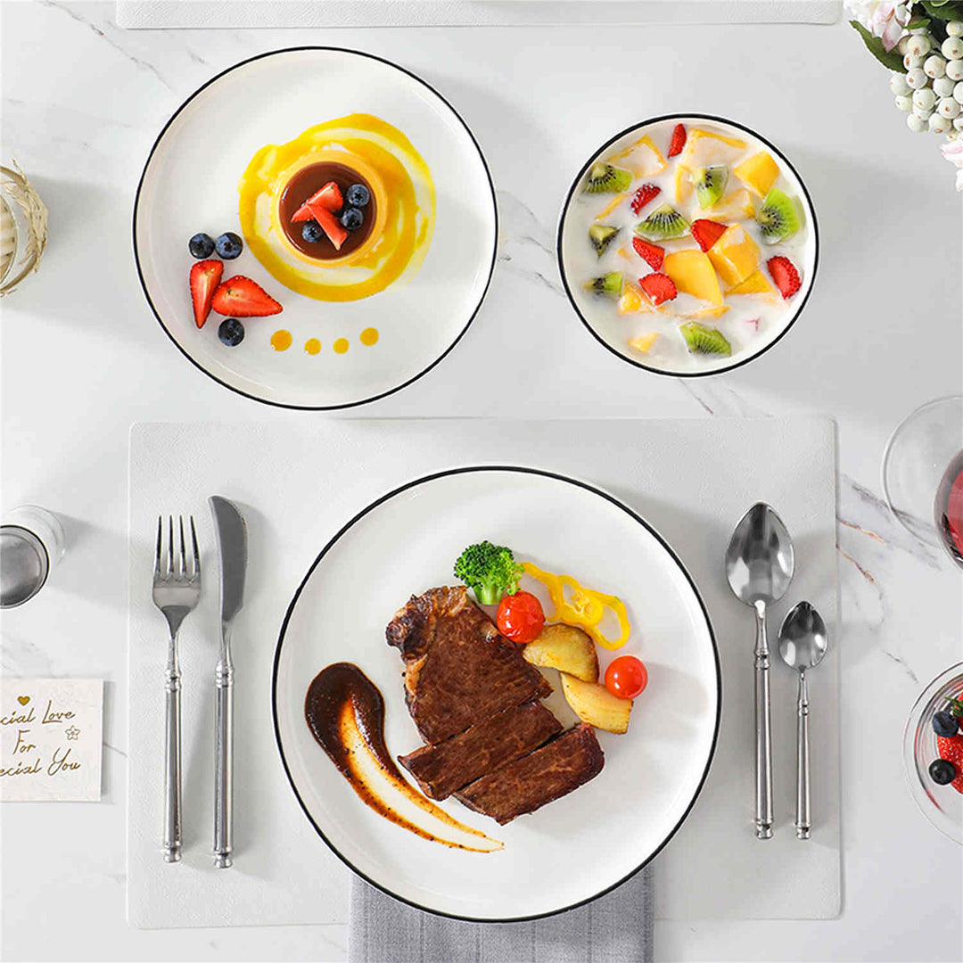 Leah 18-Piece Porcelain Dinnerware Set | Service for 6