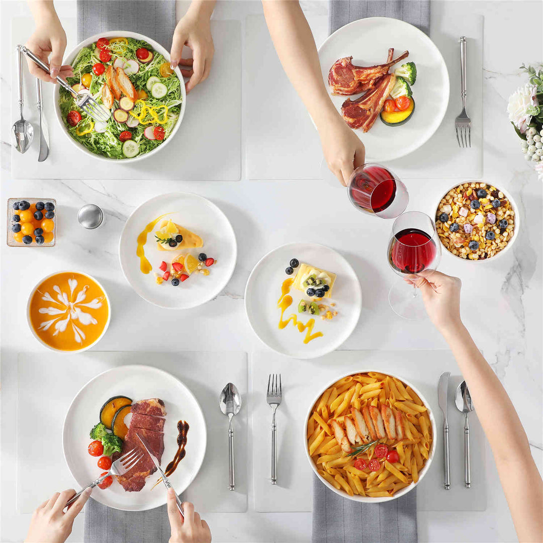 Leah 24-Piece Porcelain Dinnerware Set | Service for 6