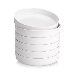 LEAH Porcelain Pasta Bowls, Set of 6, 9.2in#color_ivory-white