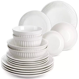Leila 16 Piece Dinnerware Set - Ivory White#color_ivory-white