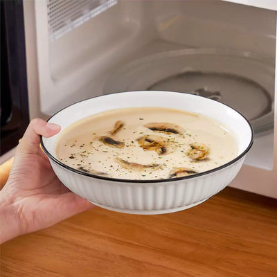 Leila 16 Piece Dinnerware Set - Black Trim#color_black-trim