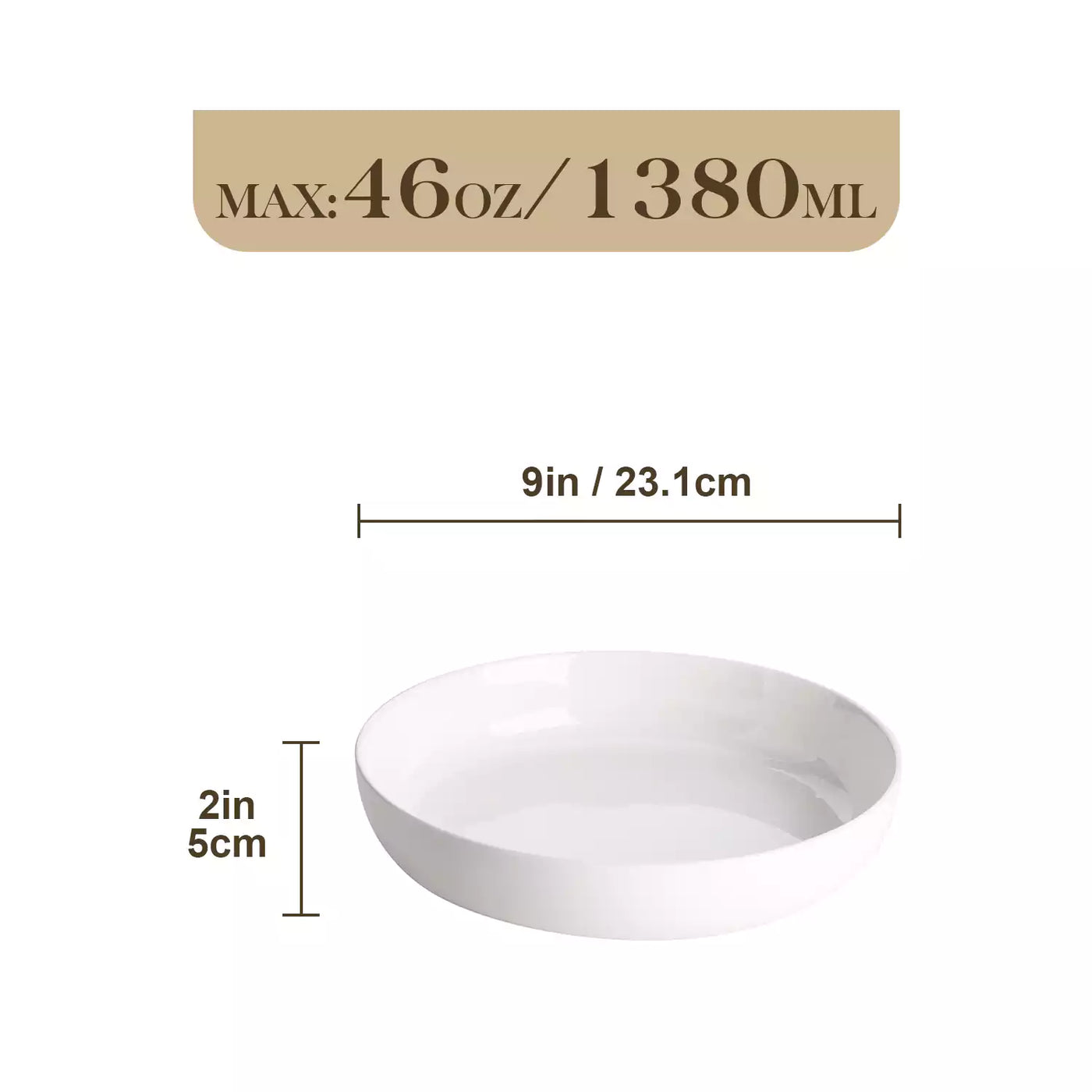 MALACASA Luna 4-Piece Porcelain Pasta Bowls Set, Featuring a Modern and Elegant Design. Each Bowl Showcases a Subtle, Textured Finish in Soft, Muted Colors that Complement Any Table Setting.