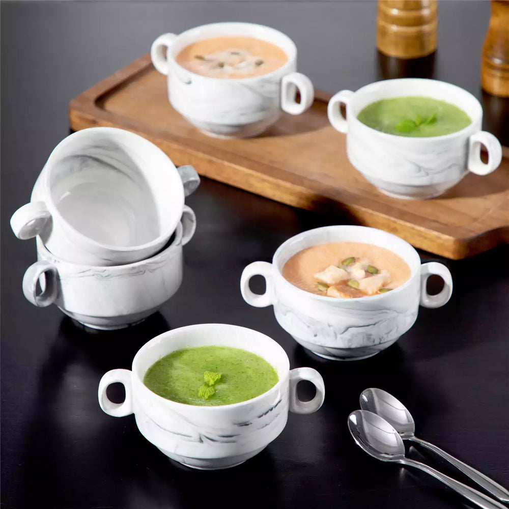 DOWAN Ciotola Colazione Cereali Ceramica - Set di 6 Scodelle Zuppa Cucina 680 ml - Porcellana per Insalata, Poke, Ramen, Minestra, Macedonia, Riso, Porridge, Brodo - 15 cm DOWAN Ciotola Colazione Cereali Ceramica - Set di 6 Scodelle Zuppa Cucina 680 ml - Porcellana per Insalata, Poke, Ramen, Minestra, Macedonia, Riso, Porridge, Brodo - 15 cm