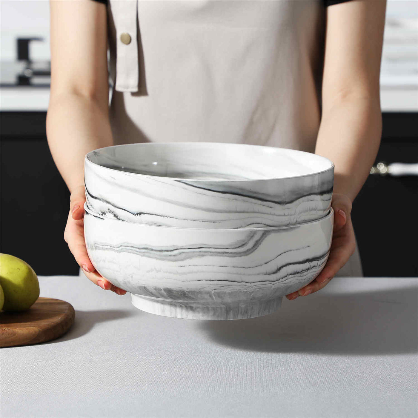 Marble Grey Large Sharing Bowls Set of 2