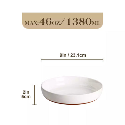 Tara Pasta Bowls Set Of 4 – Four Elegant, Modern Pasta Bowls With A Smooth, Polished Finish, Perfect For Serving Pasta, Salads, Or Soups - Ivory White#color_white