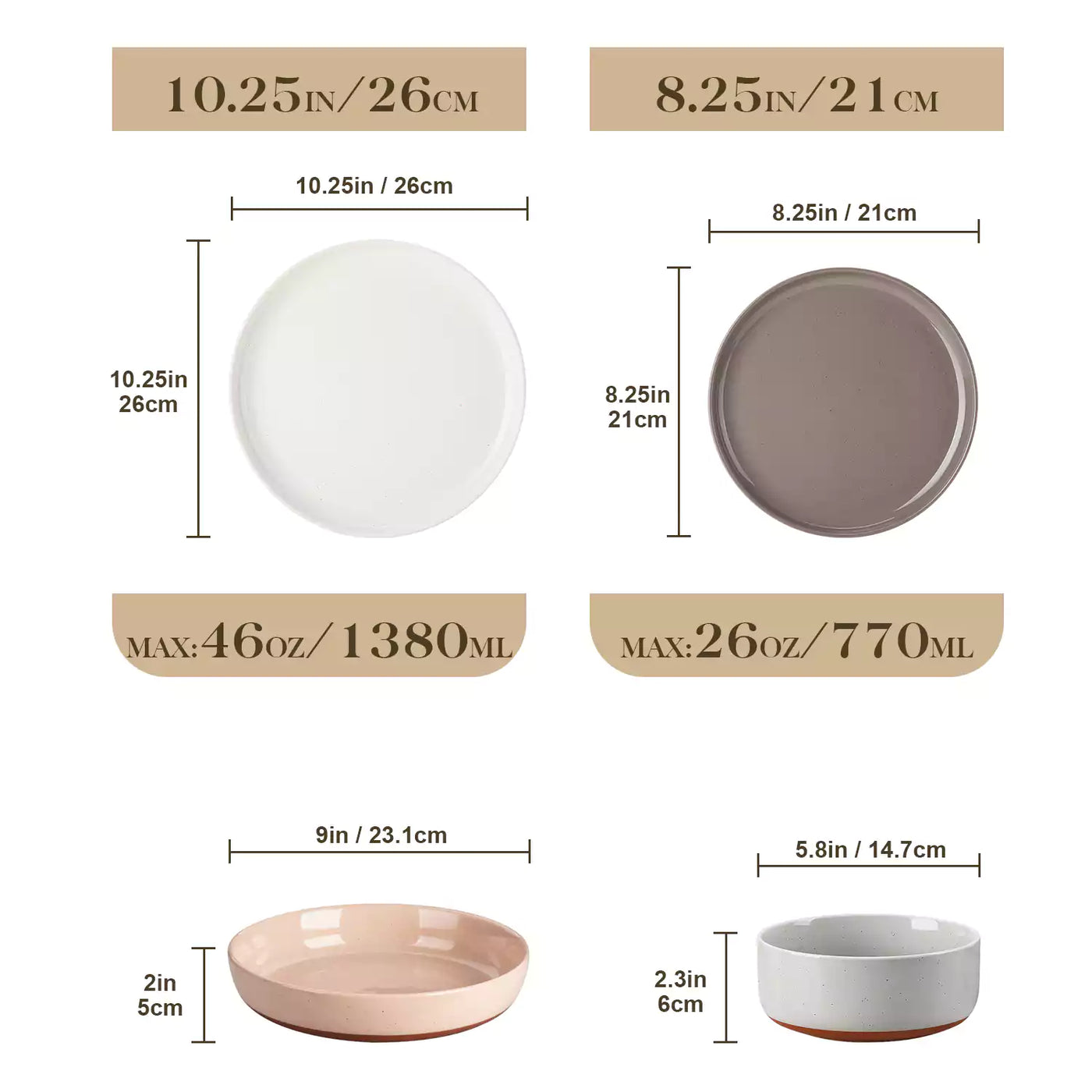 MALACASA Elegant Tara 16 Piece Stoneware Dinnerware Set, Combining Style And Functionality. Durable And Easy To Clean, Perfect For Everyday Meals Or Special Occasions - Multicolor#color_multicolor