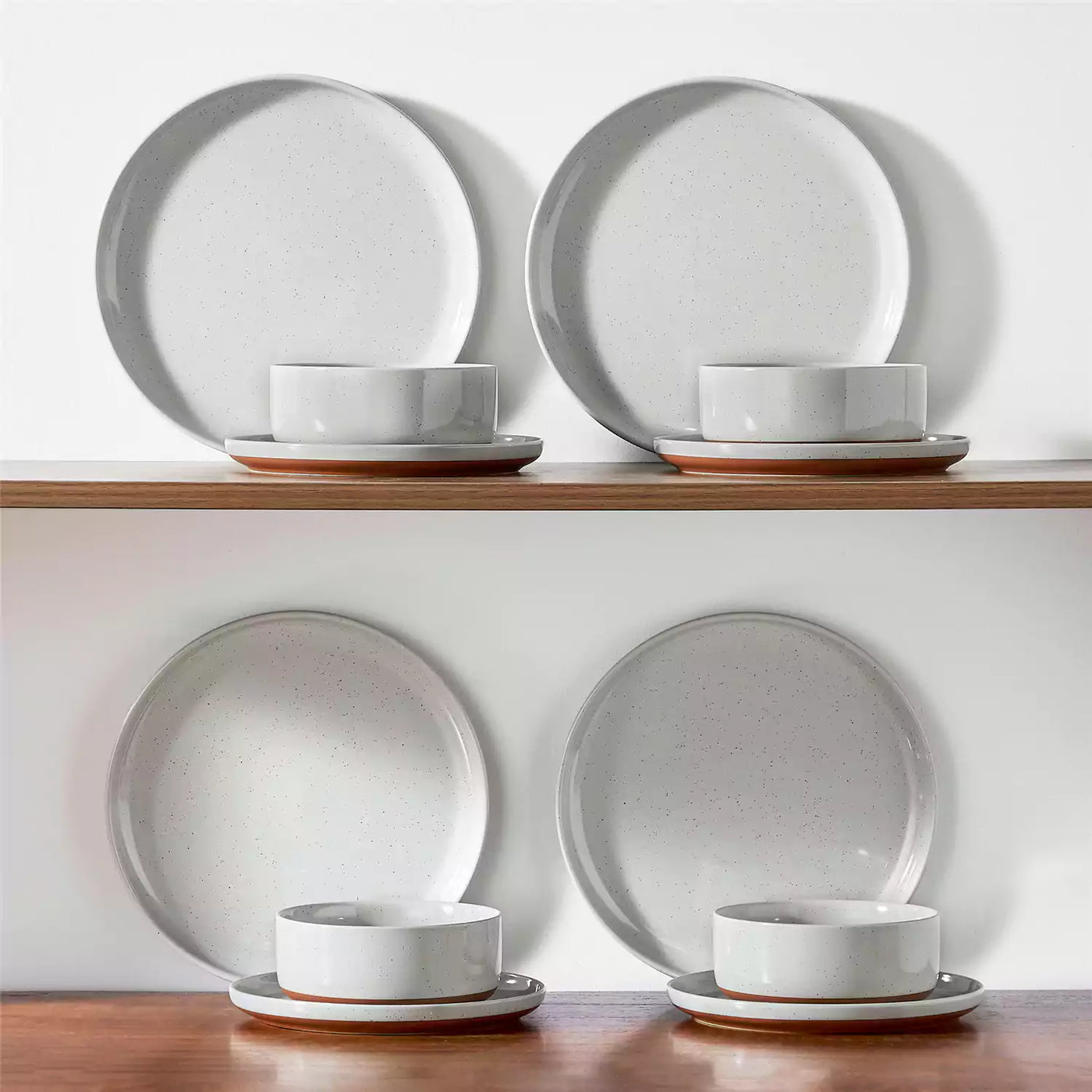 MALACASA Tara grey stoneware dinnerware set, 18 piece set for 6#color_grey