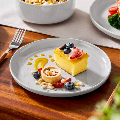 MALACASA Tara grey stoneware dinnerware set, 18 piece set for 6#color_grey