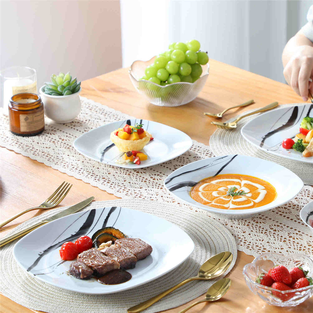 MALACASA Teresa 24 Piece Dinnerware Set