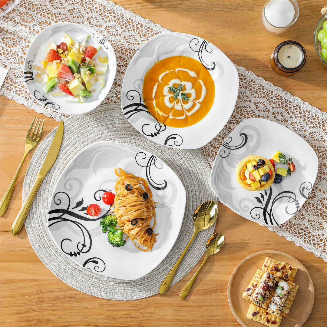 MALACASA Zoey 24 Piece Dinnerware Set